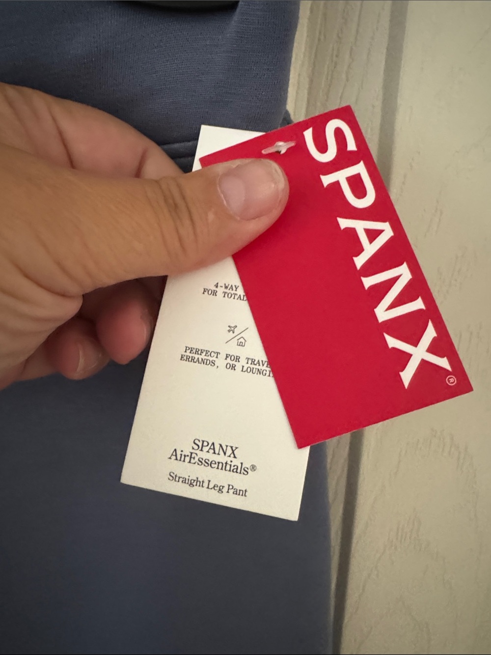 SPANX Slate Blue Half-Zip Sweatshirt & Wide-Leg Pants Set - Picture 8 of 8